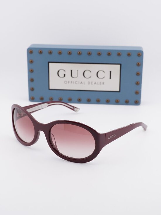 Gucci GG2012S 002 Square Sunglasses - Solid Burgundy\\Burgundy Gradient main image 8